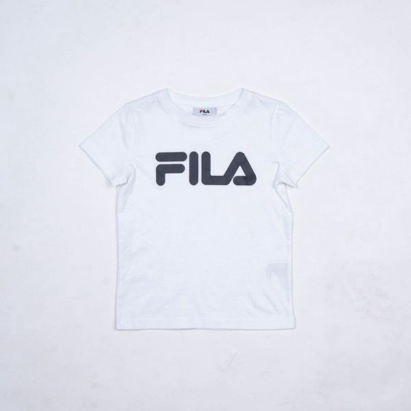 Camisetas Manga Corta Fila Niñas Blancas - Mono Deckle - España 786392IFL